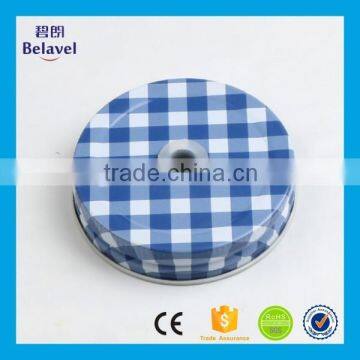 Bulk Sale Grid Shape Custom Screw Metal Lid for Mason Jar With Hole Quality Choice photo-2