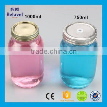 Food Grade Empty Glass Storage Jar Round Clear Glass Honey Jar photo-6