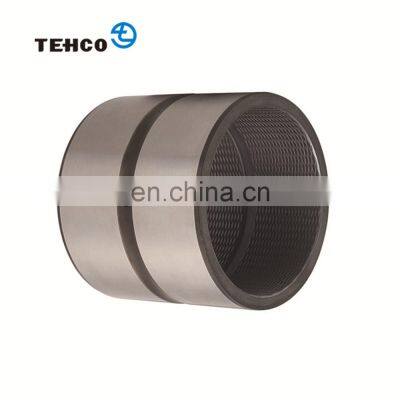 Customized high quality  42CrMo mesh screwed steel bushing with net oil groove inside of bearing