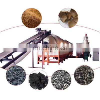 biomass carbonization furnace Bamboo biomass wood briquette making machine to make charcoal