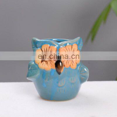 Wholesale Cartoon Mini Animal Owl Small Nursery Creative Flower Pot