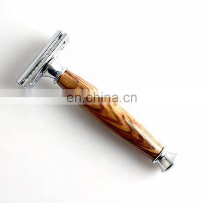 Kinghood Pure Natrual Zebrawood Handle Double Edge Blade Lipstick Shaver