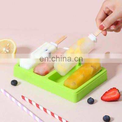 Hot Sale Japanese Personal Order Custom 4 Cavity High Quality BPA Free Plastic Popsicle Ice Cream Molds photo-3