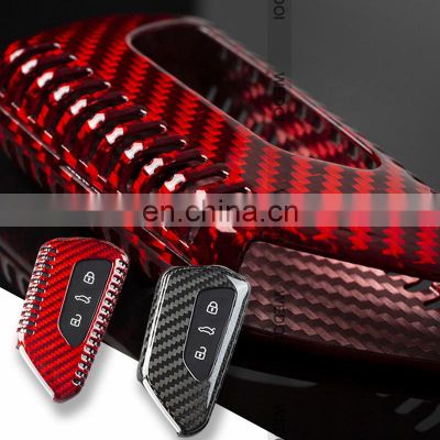 Luxury Carbon Fiber Car Key Cover  for VW ID4X CROZZ  New lovely  Car Keys  Cabinet and Delicate for Customized