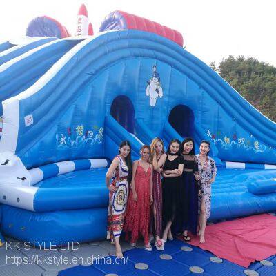 kk Inflatable Water Game With Water Slide Sea Park Commercial Park photo-3
