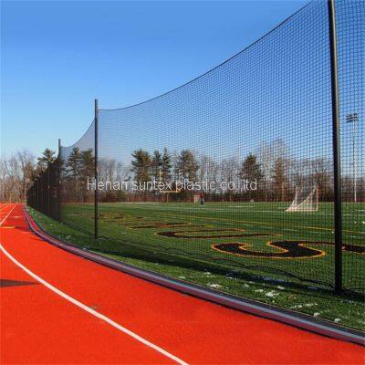 HDPE Black Knotted Sports Court Fence Net, Baseball Football Practice Barrier Netting