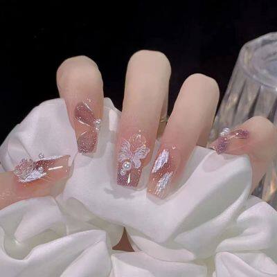 Fashion Personality Wearing Nails Sweet and Cool and Versatile Fake Nail Tips High-end Nail Art Stickers Graffiti Wearing Nails photo-4