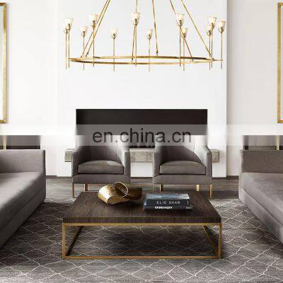 Simple Modern Brass Metal Torche De Verre Round Chandelier Hanging Lighting Home Decor Living Room Hotel Restaurant