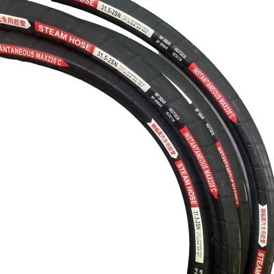 XIANHE STEAM HOSE INSTANTANEOUS MAX 220℃ WP 50BAR BP 500BAR HG/T3036, 25-1SN，One Piece With a Length of 20 Meters