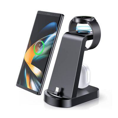 Wireless Charging Stand 3 In 1 Wireless Charger Phone Charging Station For Watch And Mobile Phone