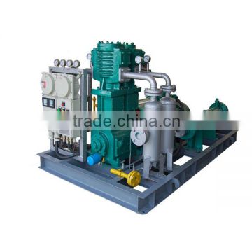 oil free reciprocating fueling cylinder/power argon gas compressor