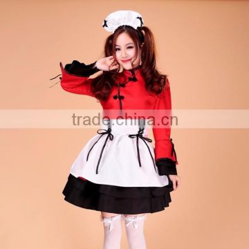 High Quality Red Sexy Dress Lolita Maid Dress Costume Anime Cosplay Costume Halloween Costume Sexy Fancy Dress