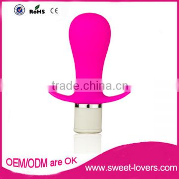 Full Silicone Rabbit Vibrator Novelty G-Spot Vibrator AV Massager Adult Product Sex /silicon penis vibrator