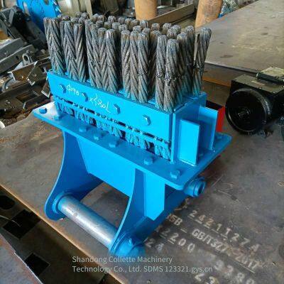 Промышленная стальная щетка для инверсии тоннеля для доработки экскаватора (3- или 4-рядная высокопрочная чистящая щетка)