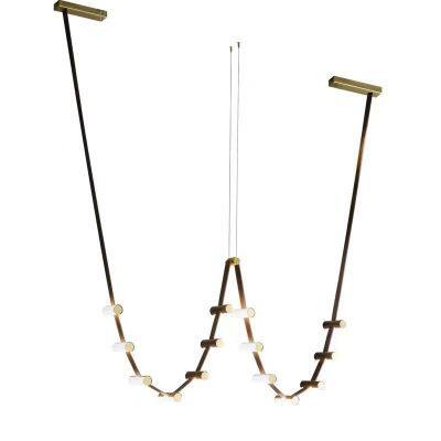 Masolight Leather Belt Zigzag LED Pendant Light | Linear Chandelier photo-4