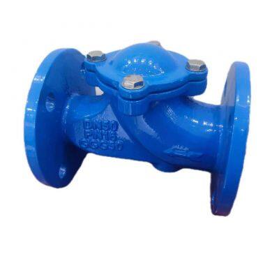 Ductile Iron Flanged Rubber Ball Check Valve HQ41X-16Q Spherical Sewage Discharge Check Valve for Water Application photo-2