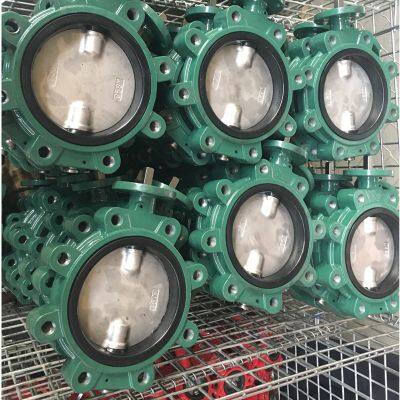 ANSI Klasse 150 Lug/Wafer Schmetterlingsventil mit ASTM A126B-Körper, API 609-Design und ASME B16.42-Flansch, Industrielle Rohrleitungsventil, manuell, Schneckengetriebe- oder elektrisch betrieben
