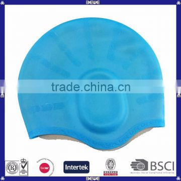 colorful promotional ear protection swim cap