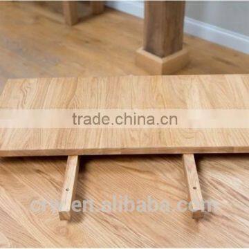 DT-4047 Solid European 6 Seater Oak Long Narrow Dining Table photo-4