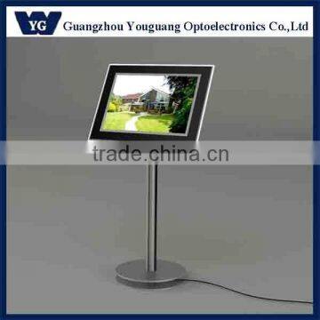 beautiful clear led slim advertising display light box, led backlit crystal light box