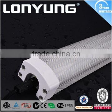 Super brightness CE UL approved warm white led tri-proof light with high quality