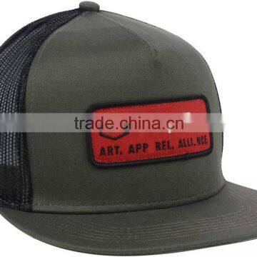 High Quality Trucker Cap Customized 5 Panel 2d Embroidery Patch Mesh Snapback Hat photo-3