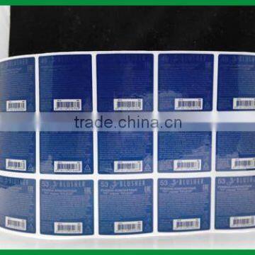 Horizon Custom PE BOPP Blue Sticker Label With Gloss Lamination photo-2