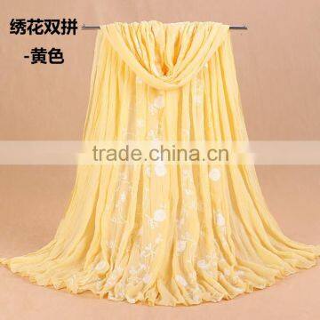 Wholesale Autumn Spring Beautiful Fashion Women Embroidery Shawl Scarf Quality Choice photo-3