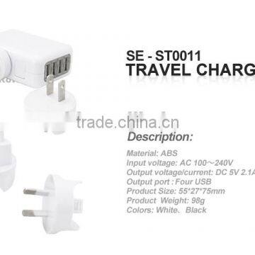 4 USB Ports 5V 2.4A AC Travel Wall Charger High Speed Charger for Phones photo-6