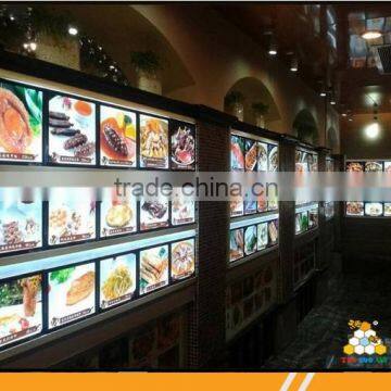 High quality acrylic LED light box for menu
