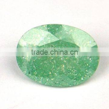 High Quality AAA Natural Green Oval CZ Stone