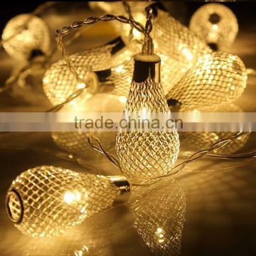 Warm white led drip string light 110v 220v Patio lights led string decorative metal strip for Wedding Party Christmas Bedroom