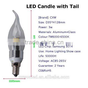 Hot Sale Indoor Led Candle Bulb, 3W Led Candle Bulb Lamps, E14 Led Candle Bulb Light photo-5