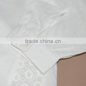 New Fashion Spring and Autumn White Cotton Blouses Pattern