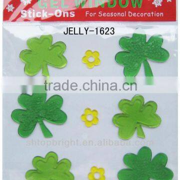 glass decoration sticker, St. Pat's Day,size 20*20*0.3cm, conform to EN71