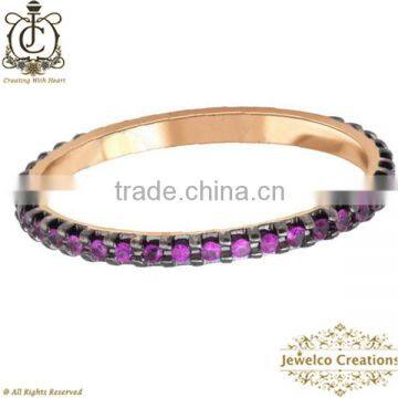 14k Rose Gold Ruby Ring. Women Top Design Ring Collection. Wholesale Jewelry Supplier