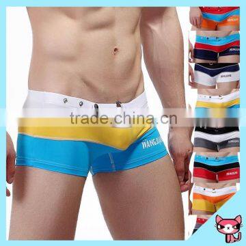 2015 Men's waist adjustable Swimwear Boxers Sports Suit hot sex swimwear