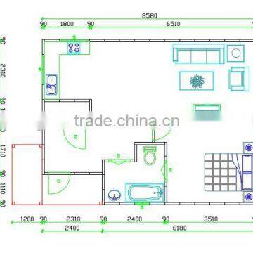 Earthquake Resistance House for Home Light Steel Frame House Concrete Prefab House photo-2