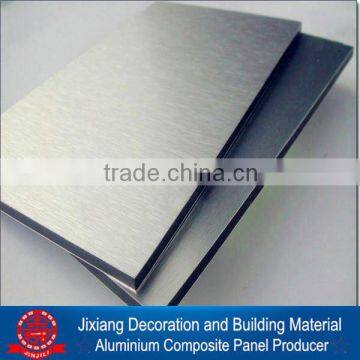 Brushed aluminum composite panel unbroken facade panels