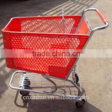 2015 HOT SALE, upscale and high quality Plastic Shopping trolley