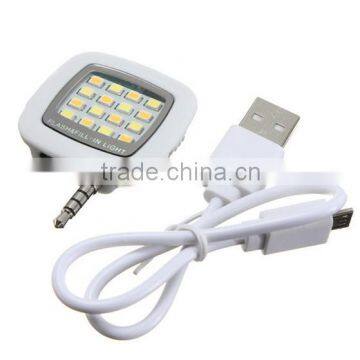 Fos Ios and Android Universal Mini 16 LED Camera Flash Selfie Fill Light Selfie Night Photo