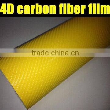 4D carbon fiber sticker with air free drain