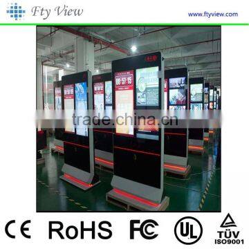 Touch Screen Floor Standing Display 65" inch Double Sides LCD Advertising Player