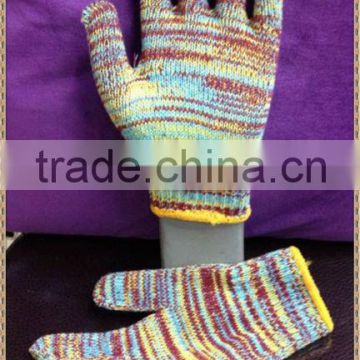 colorful cotton glove/ working glove/ safety glove