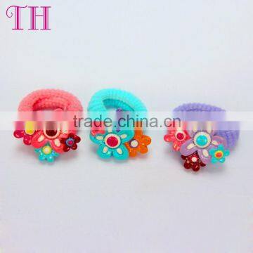 Diy Hair Accessories Resin Glitter Flower Design 32 Needles Nylon Custom Printed Elastic Hair Band for Kids Quality Choice