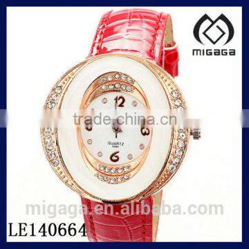 special case shape pink gold finish easy to read wome's watches OEM ODM