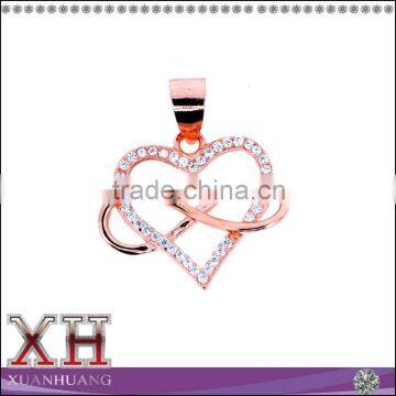 925 Sterling Silver Gemstone Heart Pendant Wholesale