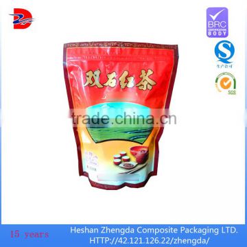 automatic print stand up zipper bag tea bag packing 100g