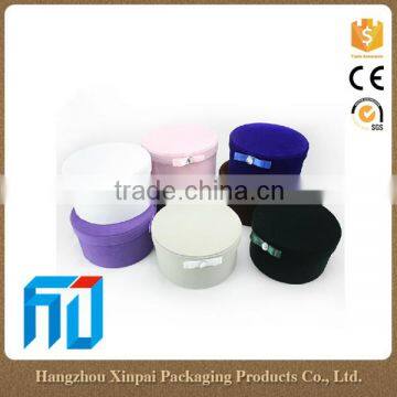 Wholesale Cheap Velvet Round Paper Gift Boxes For Jewelry/Sugar