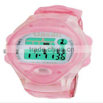 Promotional plastic watch with thermo clock and led digital clock